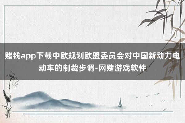 赌钱app下载中欧规划欧盟委员会对中国新动力电动车的制裁步调-网赌游戏软件