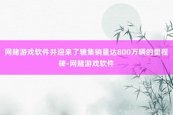 网赌游戏软件并迎来了辘集销量达800万辆的里程碑-网赌游戏软件