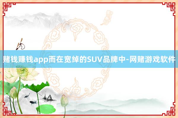 赌钱赚钱app而在宽绰的SUV品牌中-网赌游戏软件