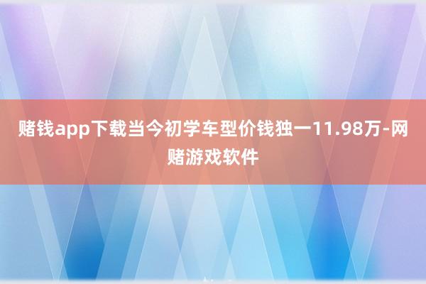 赌钱app下载当今初学车型价钱独一11.98万-网赌游戏软件