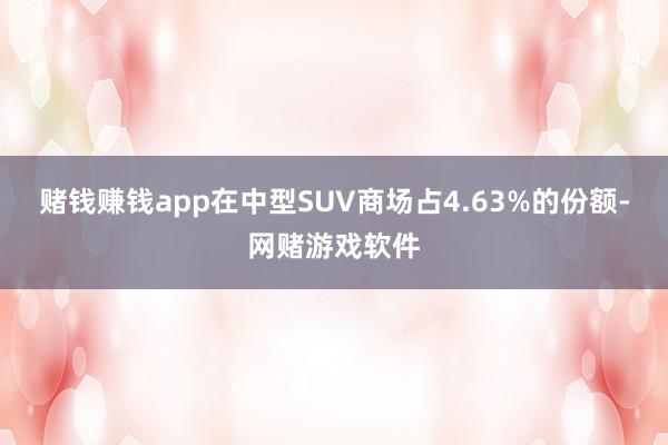 赌钱赚钱app在中型SUV商场占4.63%的份额-网赌游戏软件